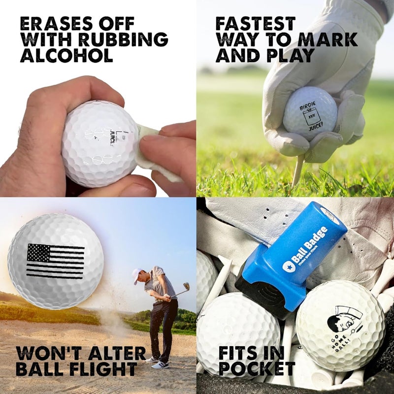 HODL 21 Ball Badge Golf Ball Stamp (The Happy Series), Golf Ball Marker, Reusable Golf Ball Marking Tool to Identify Golf Balls - Image 3
